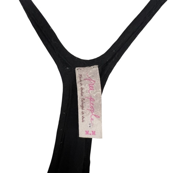 SALE! Free People Racerback Black Dress with beaded details - Picture 4 of 8
